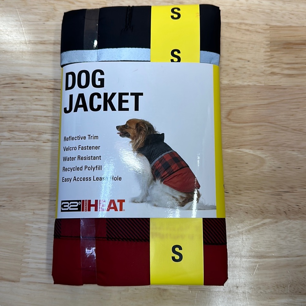 32* Degrees Heat Plaid Puffer Dog Vest/Jacket- Velcro Fastner